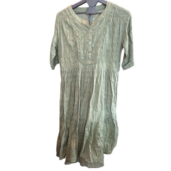 Anthropologie Sage Green Cottagecore Maxi Dress size XS - Picture 5 of 12